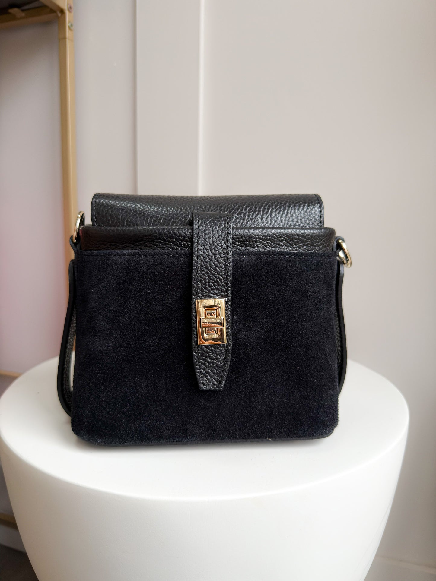 SECONDS - Fin Suede Leather Crossbody Bag