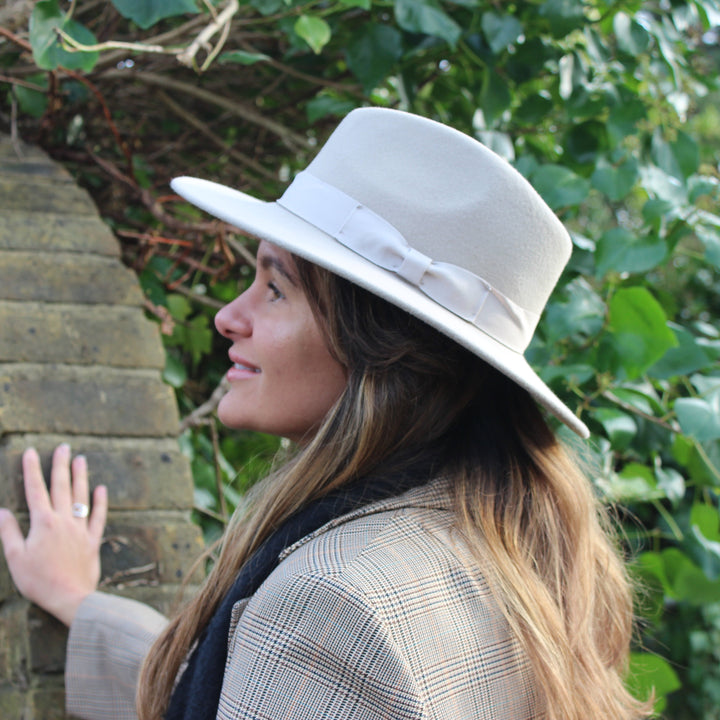 Personalised Wool Wide Brim Fedora Hat
