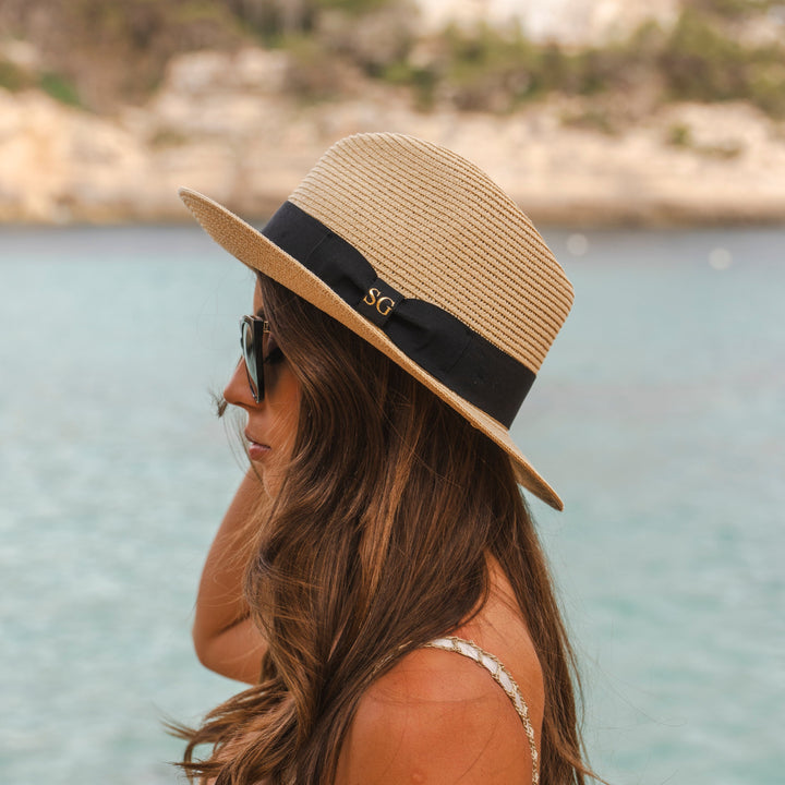 Personalised Summer Straw Fedora Hat