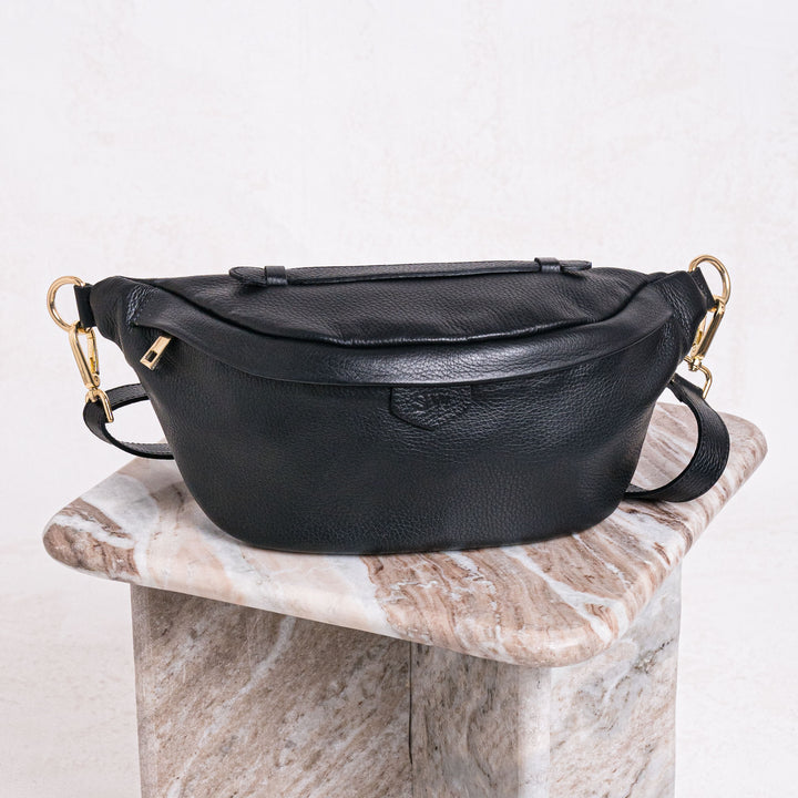 Cleo Personalised Large Leather Bumbag Waist Bag