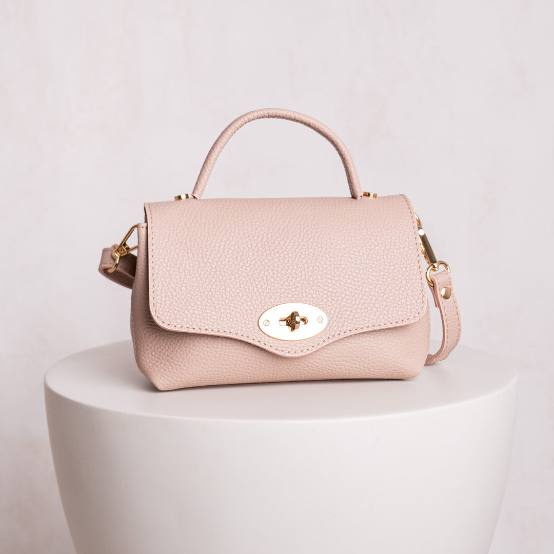 Lucy Personalised Leather Mini Top Handle Bag
