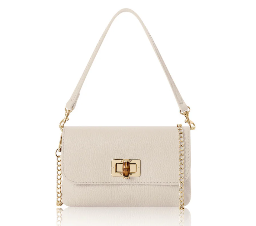 Jessie Personalised Leather Clutch Bag Crossbody Evening Bag