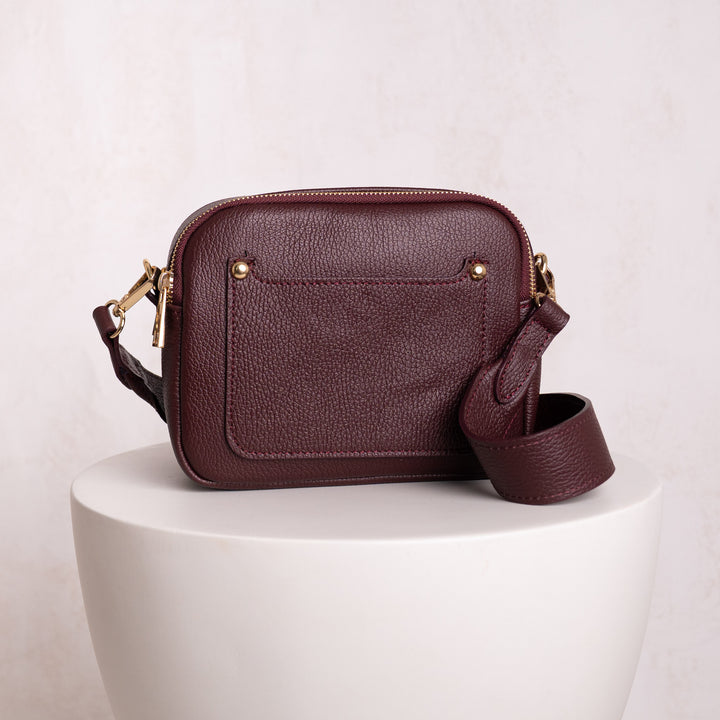 Elizabeth Leather Double Zip Crossbody Bag