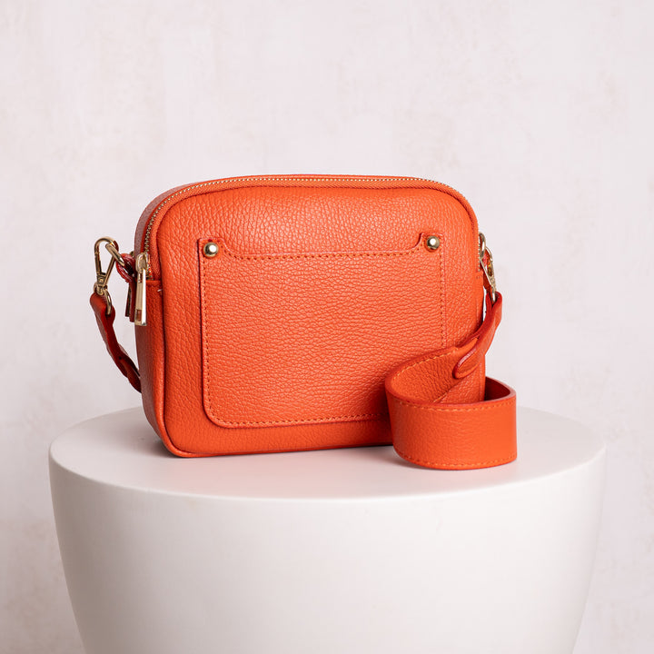 Elizabeth Leather Double Zip Crossbody Bag