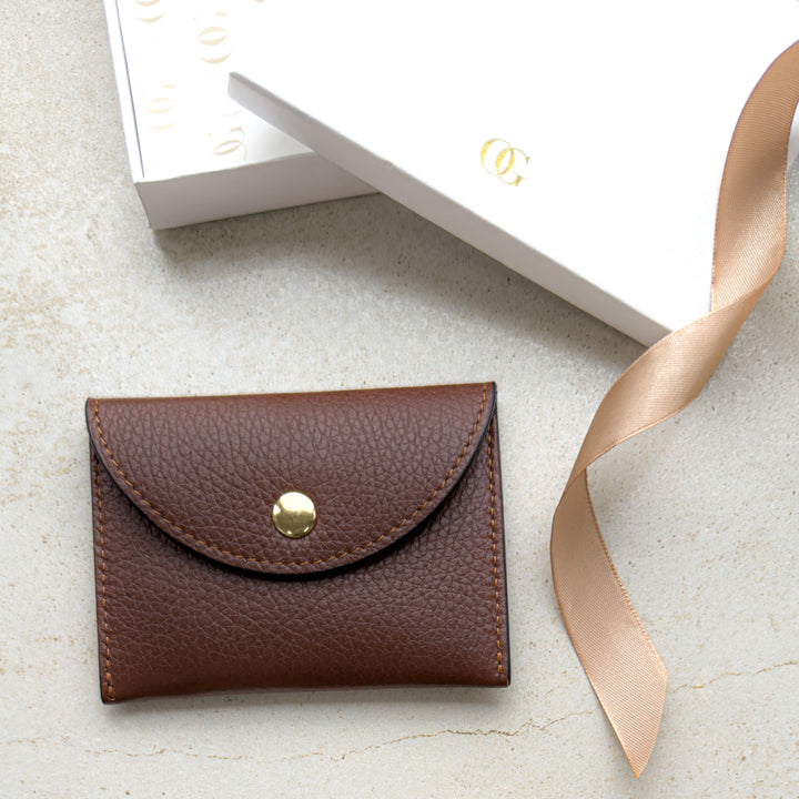 Bella Personalised Leather Card Coin Purse