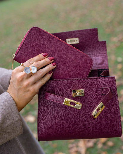 Grace Leather Top handle Crossbody Bag