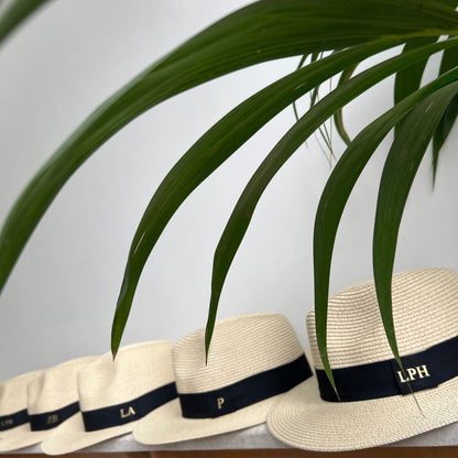 Personalised Straw Fedora Hat