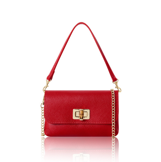 Jessie Personalised Leather Clutch Bag Crossbody Evening Bag