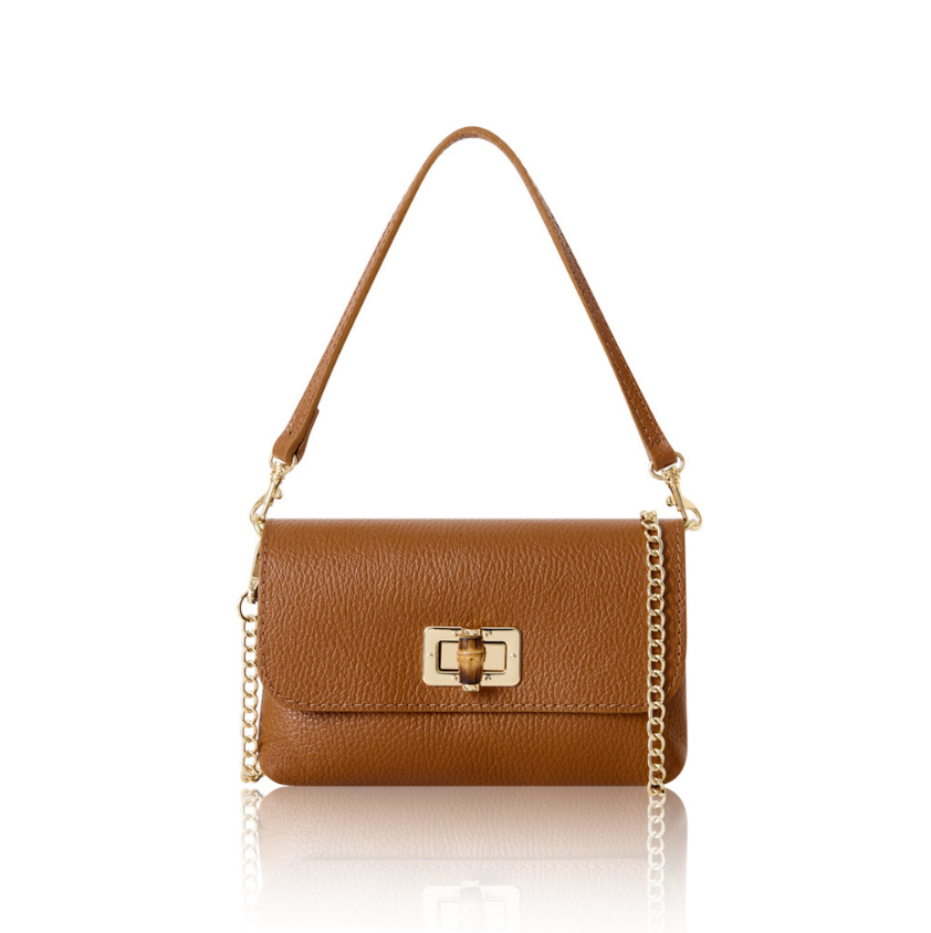 Jessie Personalised Leather Clutch Bag Crossbody Evening Bag