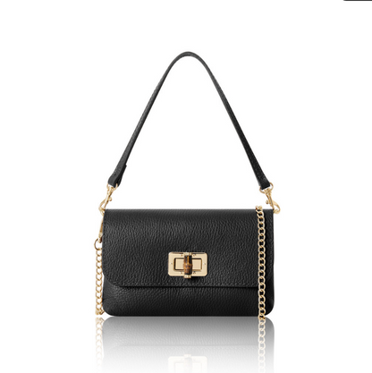 Jessie Personalised Leather Clutch Bag Crossbody Evening Bag