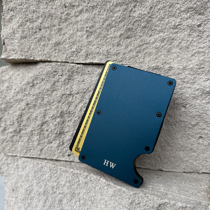 Personalised Card Holder Metal Wallet with Money Clip RFID Blocking