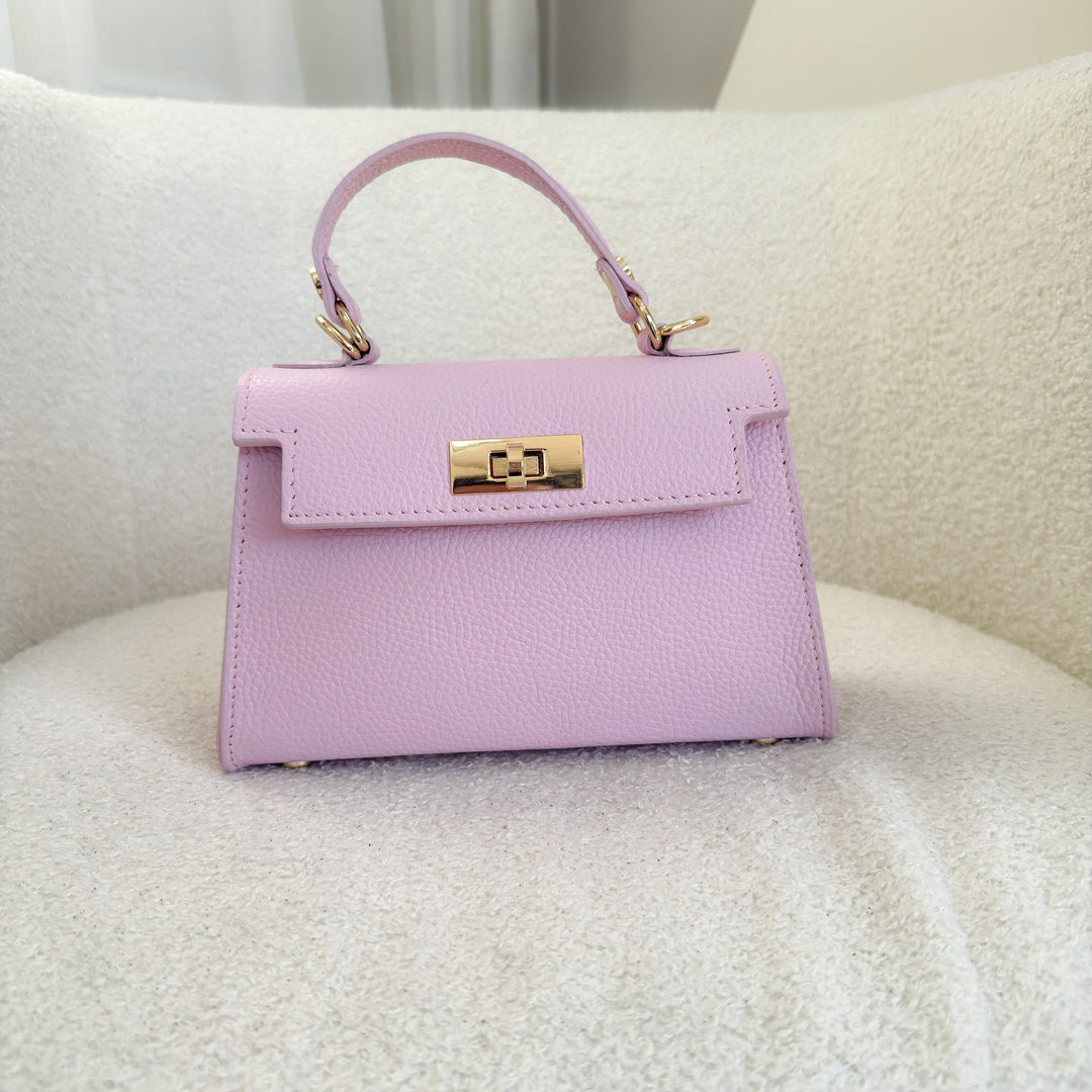 Elena Leather Top handle Crossbody Bag