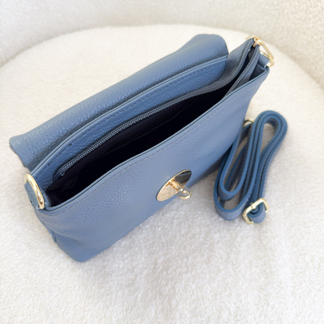 Leather flap bag crossbody