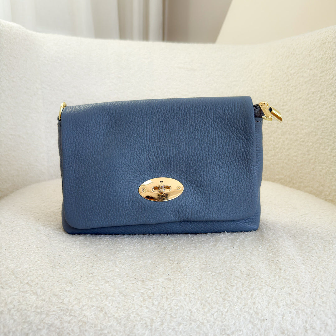 Leather flap bag crossbody