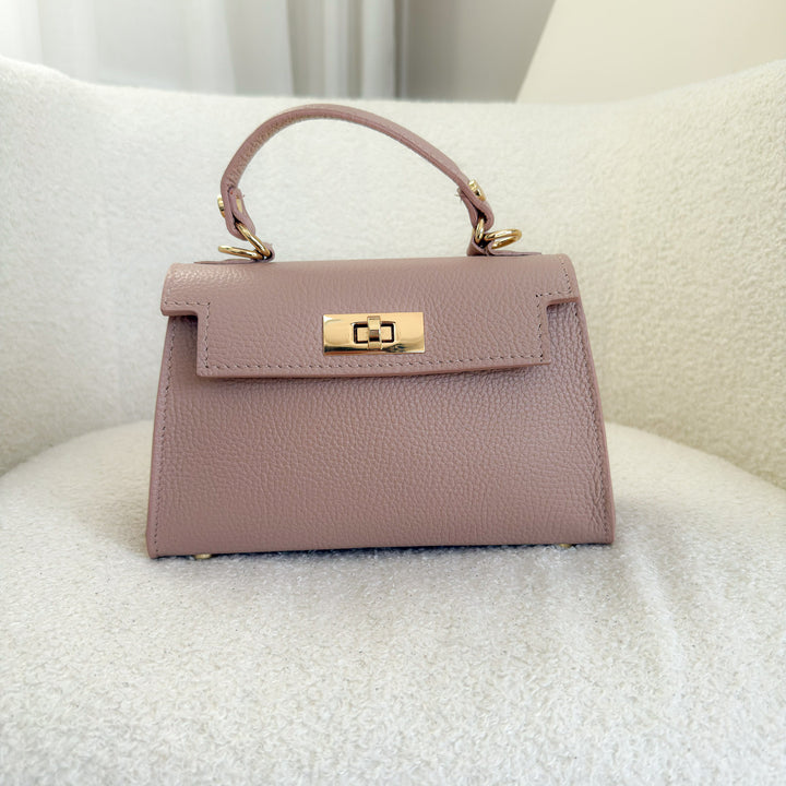 Elena Leather Top handle Crossbody Bag