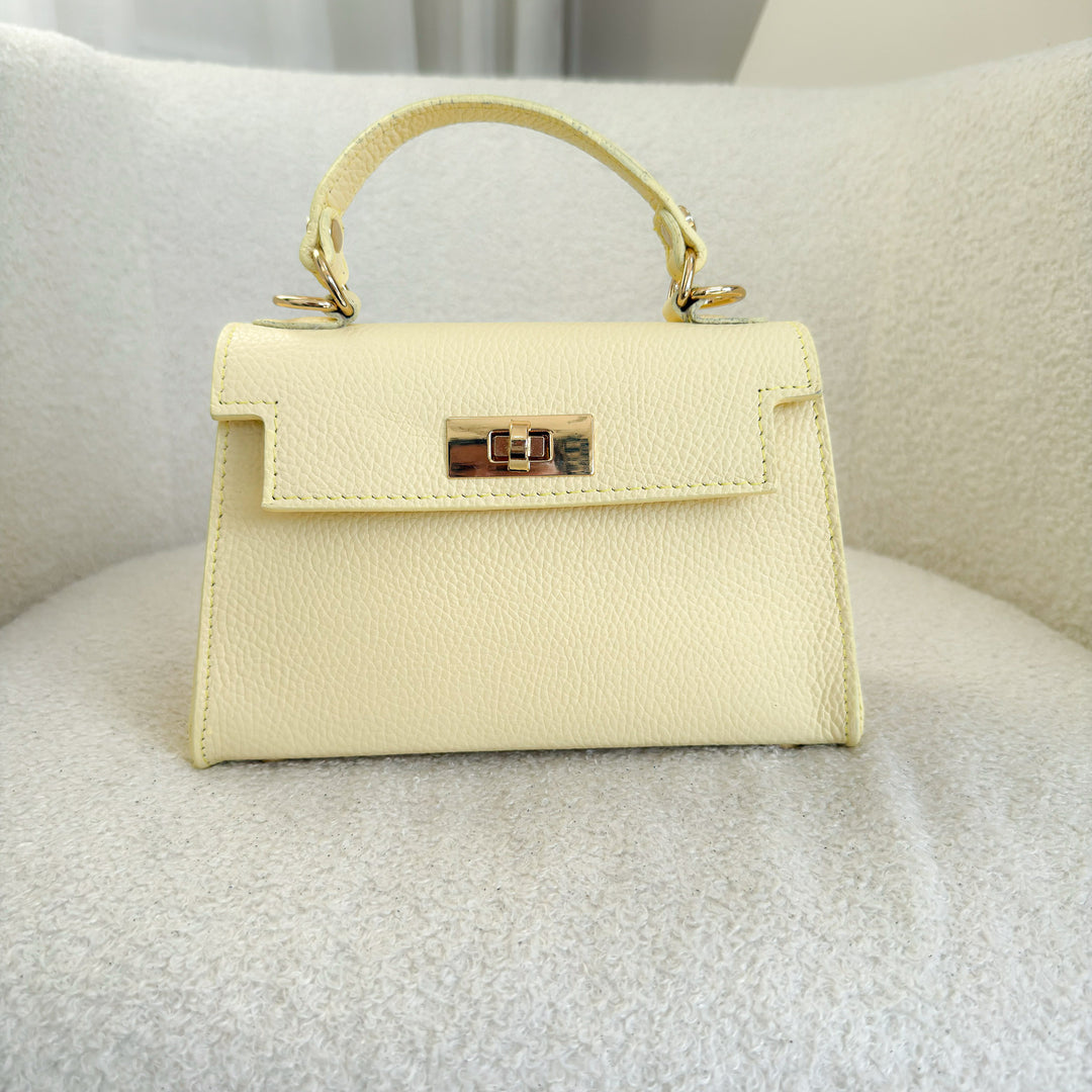 Elena Leather Top handle Crossbody Bag