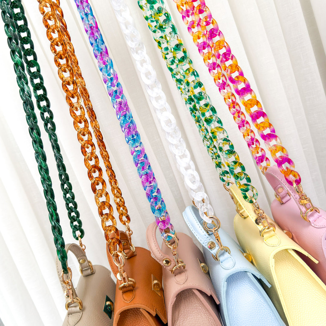 Detachable Colourful Chain Bag Strap | Acrylic Chain Strap