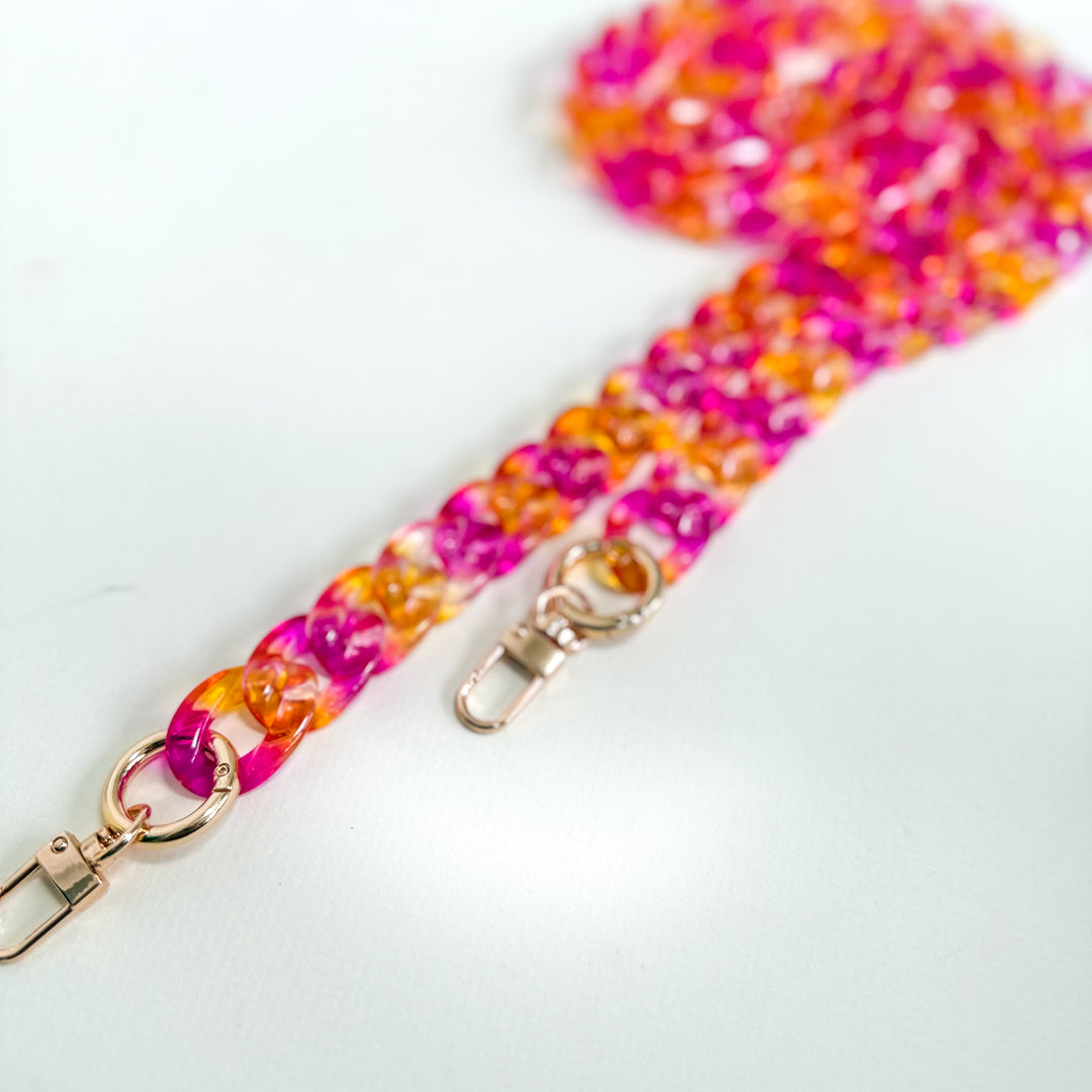 Detachable Colourful Chain Bag Strap | Acrylic Chain Strap