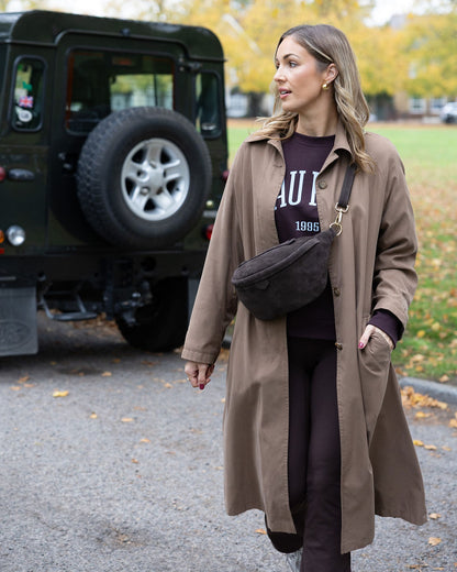 Cleo Personalised Suede Large Bumbag