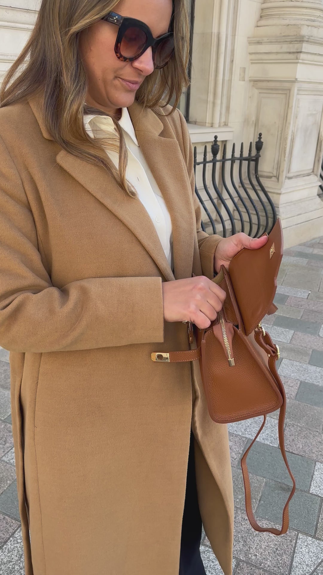 Inside Grace personalised  leather crossbody bag