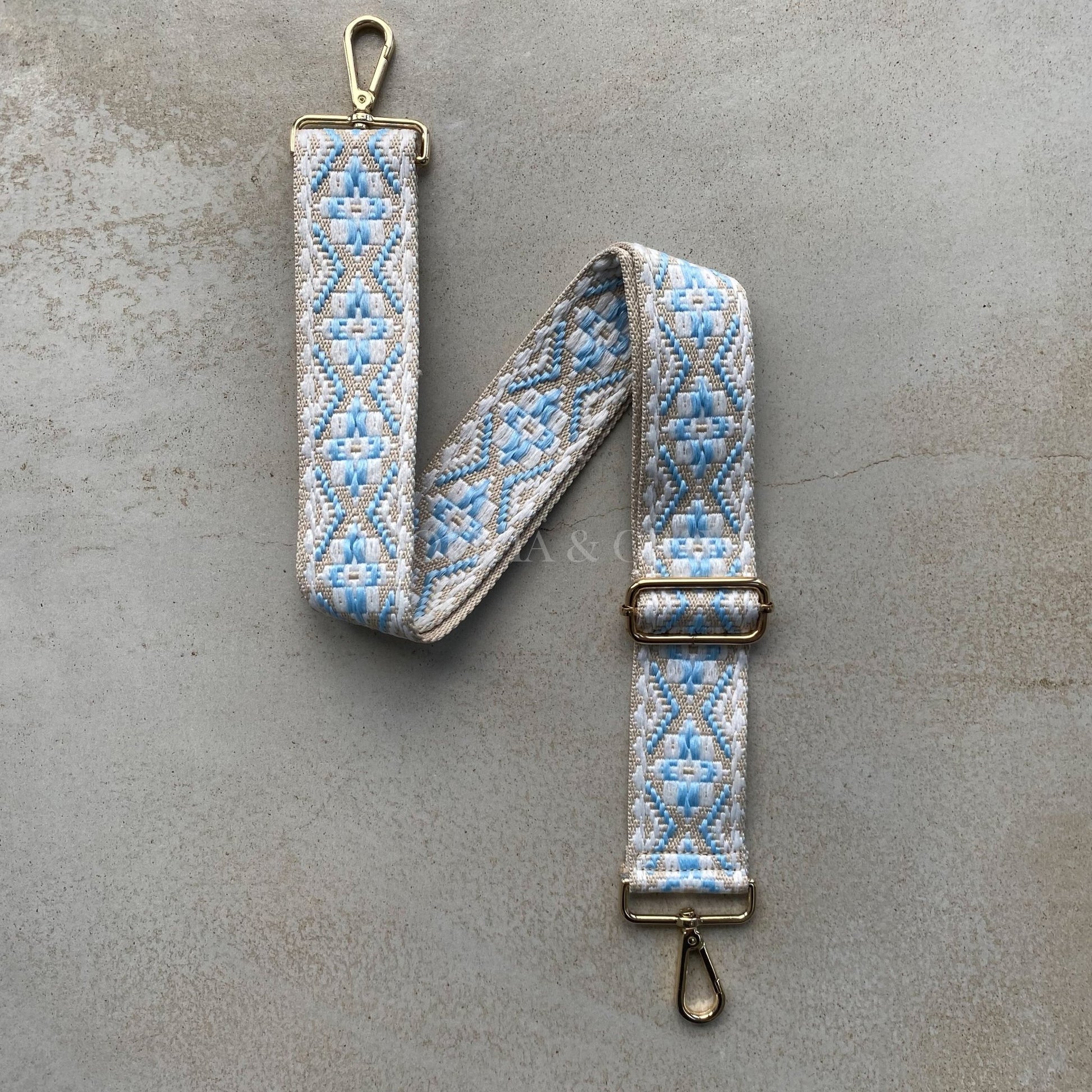 Aztec Pattern Detachable Bag Straps - OLIVIA AND GRAY LTD