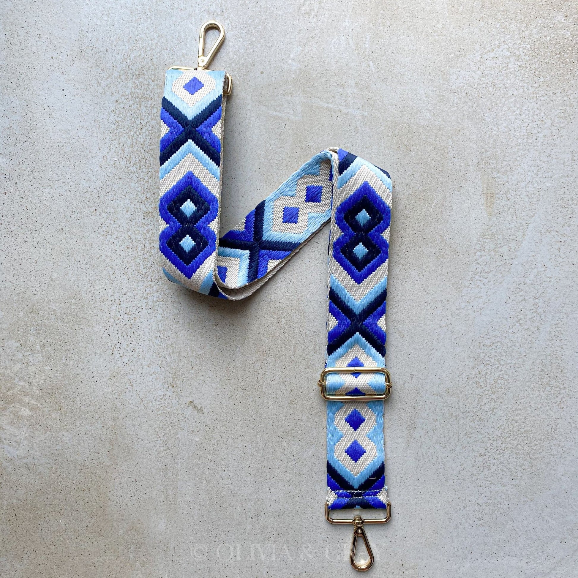 Aztec Pattern Detachable Bag Straps - OLIVIA AND GRAY LTD
