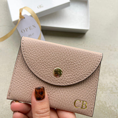 Bella Personalised Leather Card Coin Purse - OLIVIA AND GRAY LTD