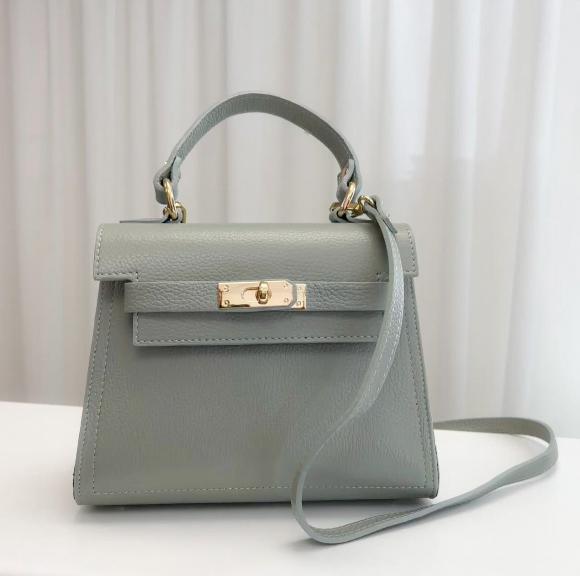 Gracie Leather Crossbody Bag in Black
