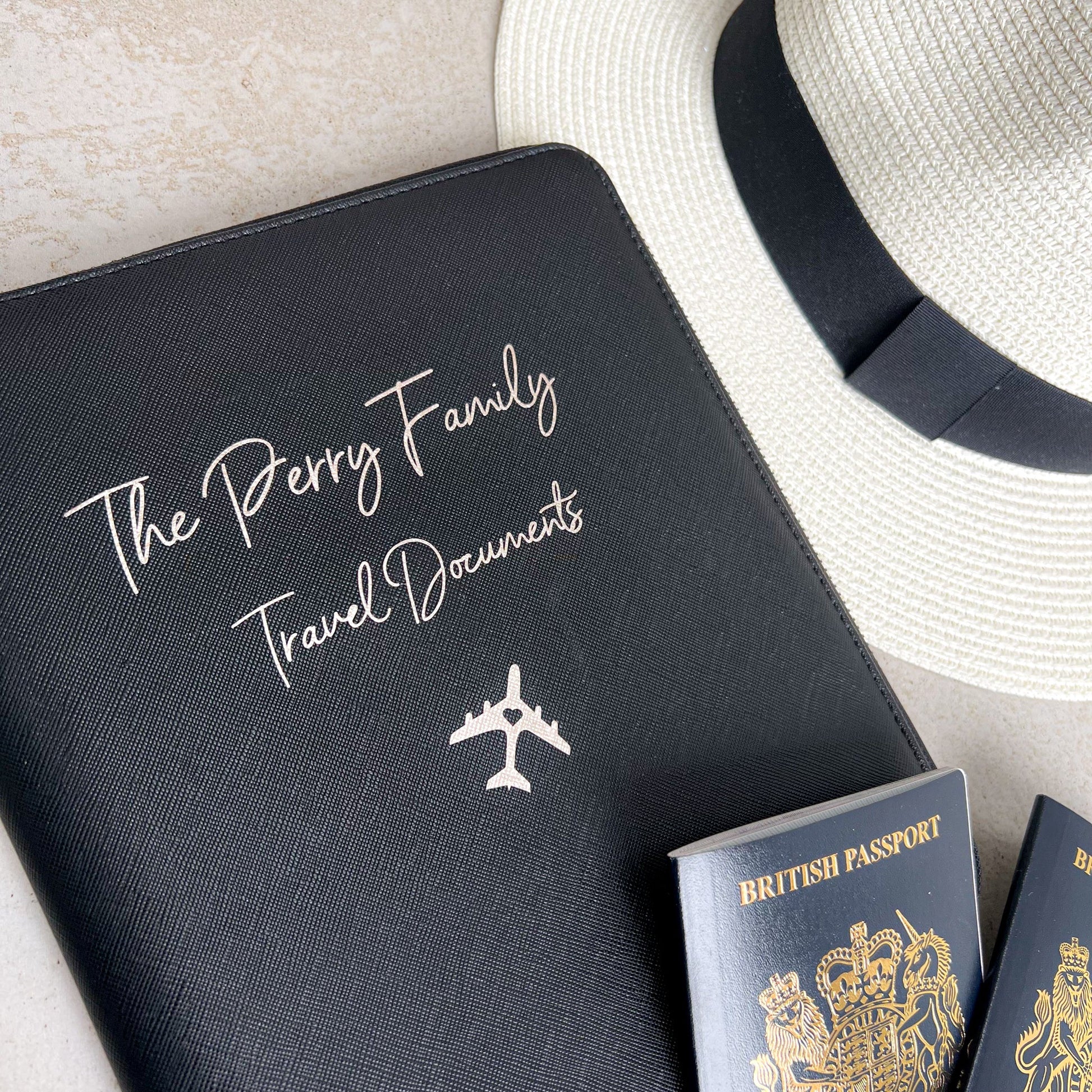 Personalised Family Travel Document Holder - OLIVIA AND GRAY LTD