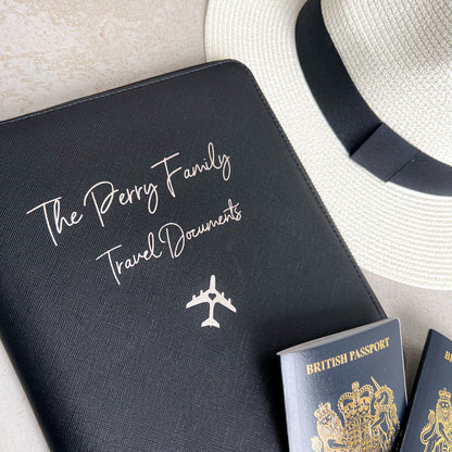 Personalised Family Travel Document Holder - OLIVIA AND GRAY LTD