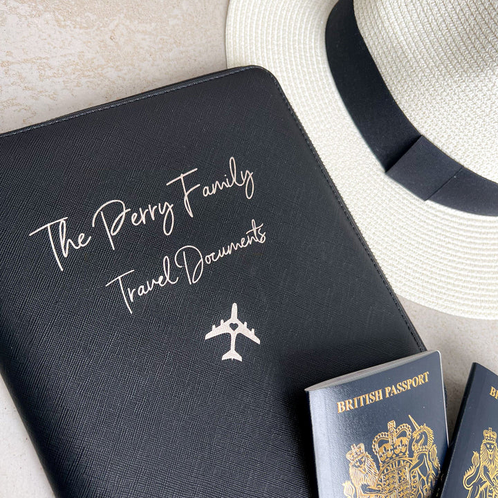 Personalised Family Travel Document Holder - OLIVIA AND GRAY LTD