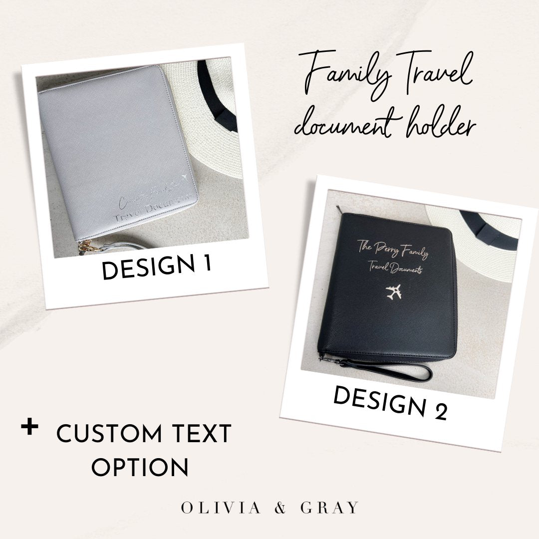 Personalised Family Travel Document Holder - OLIVIA AND GRAY LTD