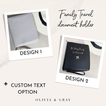 Personalised Family Travel Document Holder - OLIVIA AND GRAY LTD