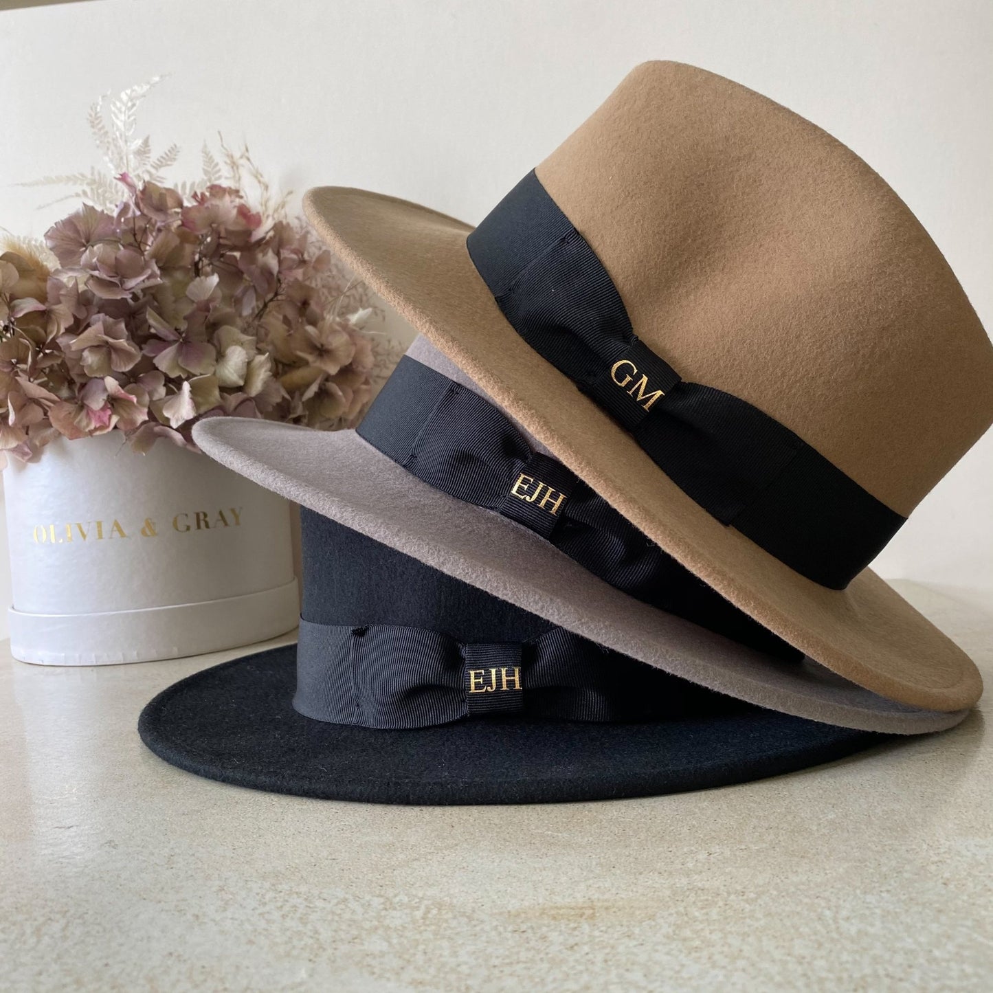 Personalised Wool Fedora Hat - OLIVIA AND GRAY LTD