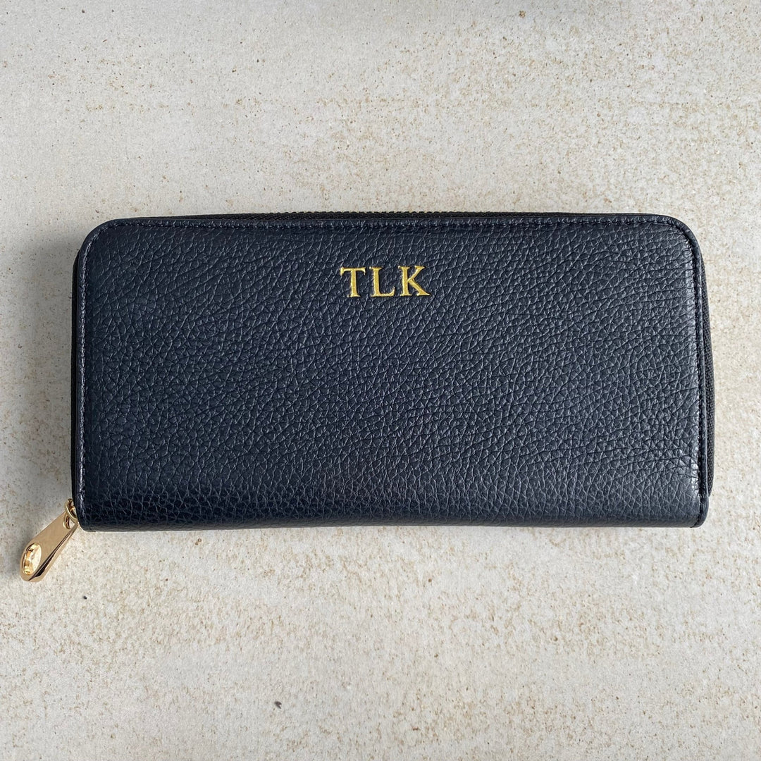 Sash Long Personalised Leather Purse - OLIVIA AND GRAY LTD