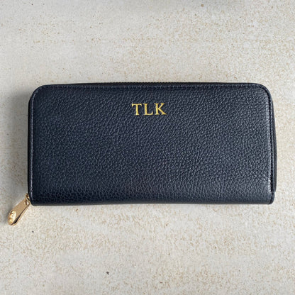 Sash Long Personalised Leather Purse - OLIVIA AND GRAY LTD