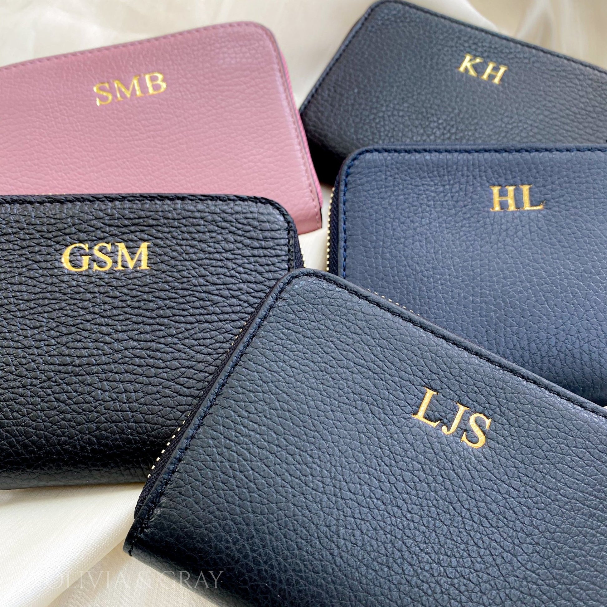 Sash Personalised Leather Purse - OLIVIA AND GRAY LTD