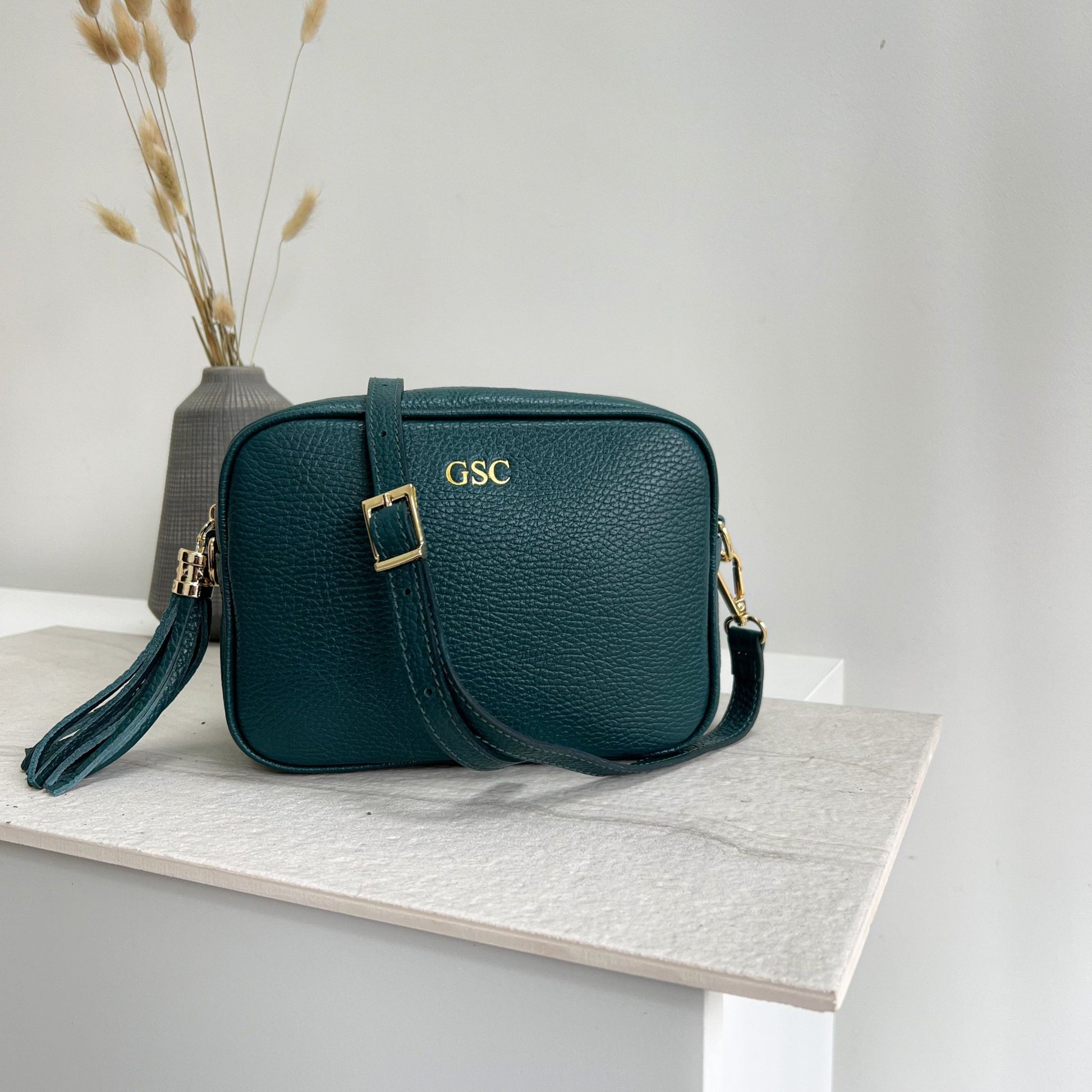 Saskia Personalised Leather Crossbody Bag - OLIVIA AND GRAY LTD