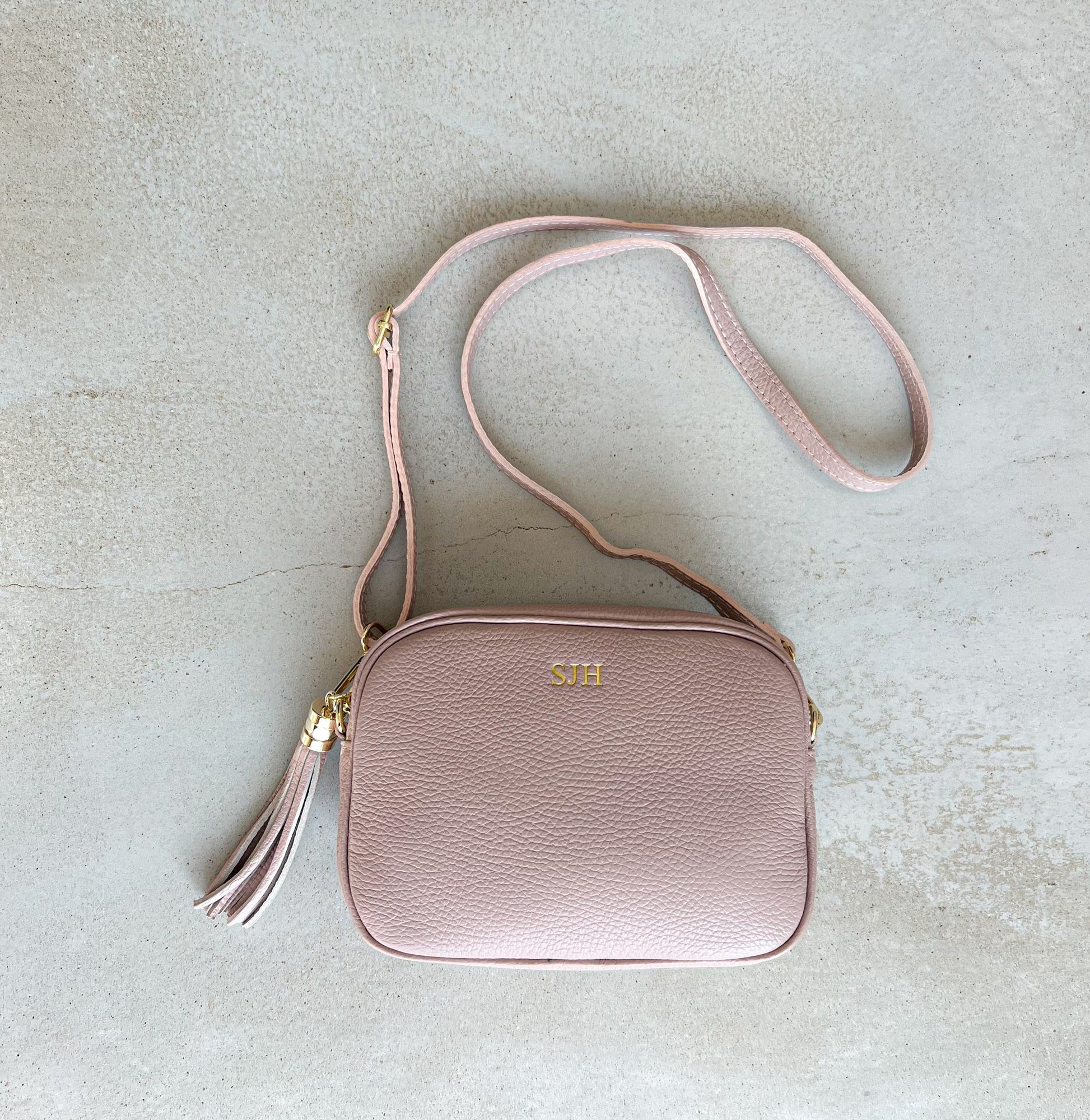 Saskia Personalised Leather Crossbody Bag - OLIVIA AND GRAY LTD