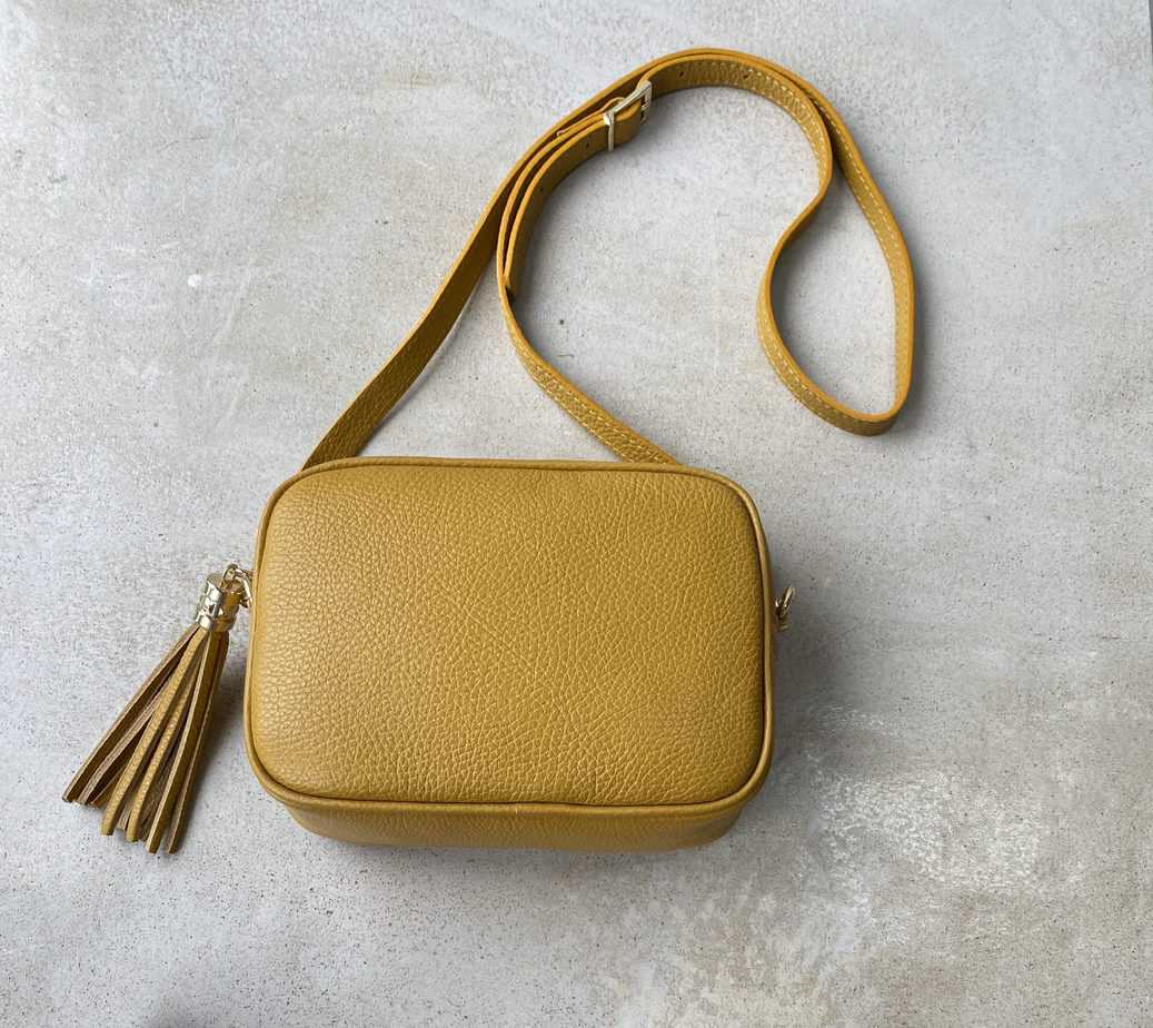 Saskia Personalised Leather Crossbody Bag - OLIVIA AND GRAY LTD