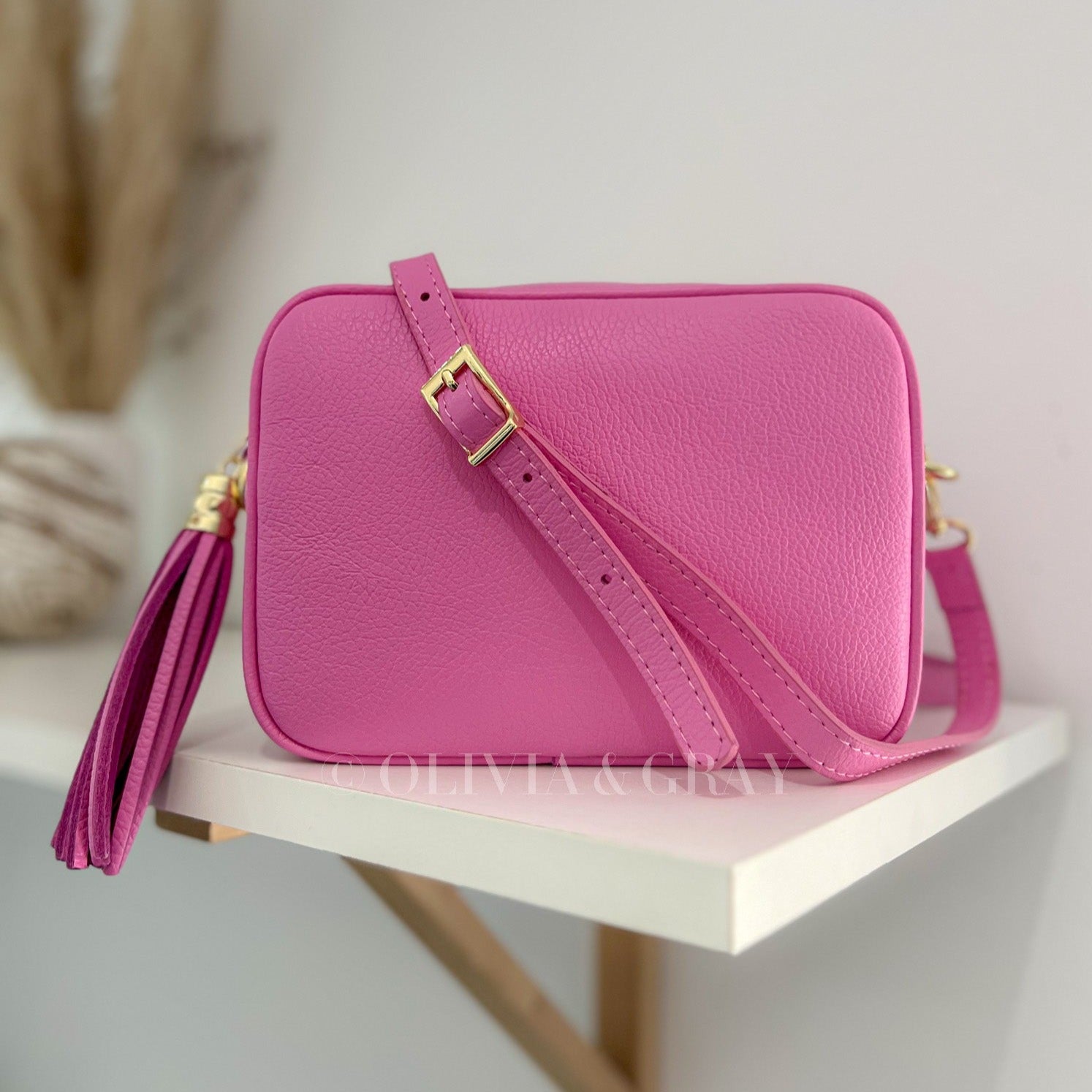 Saskia Personalised Leather Crossbody Bag - OLIVIA AND GRAY LTD
