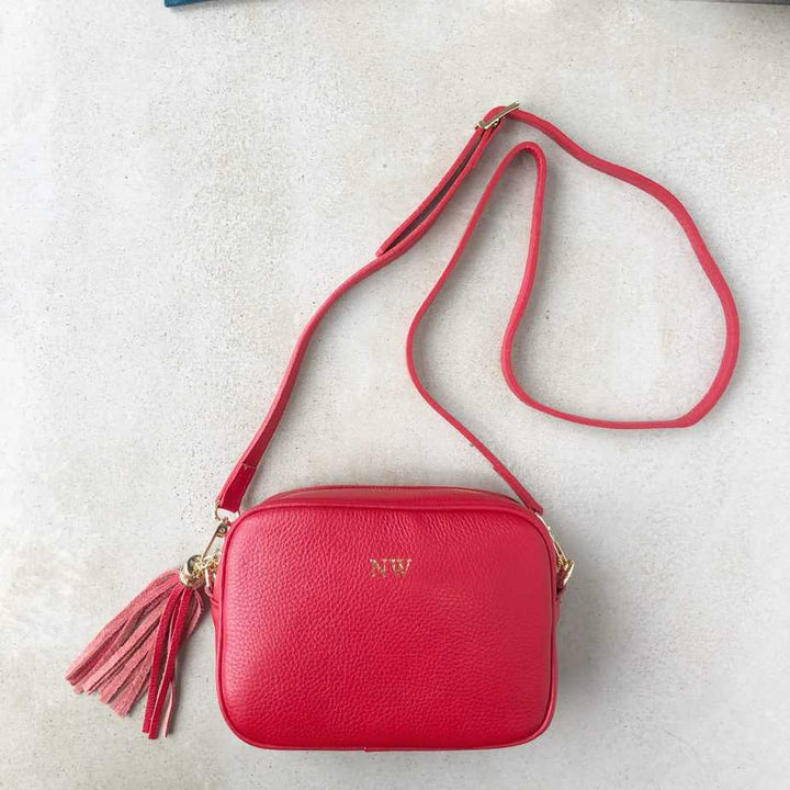 Saskia Personalised Leather Crossbody Bag - OLIVIA AND GRAY LTD