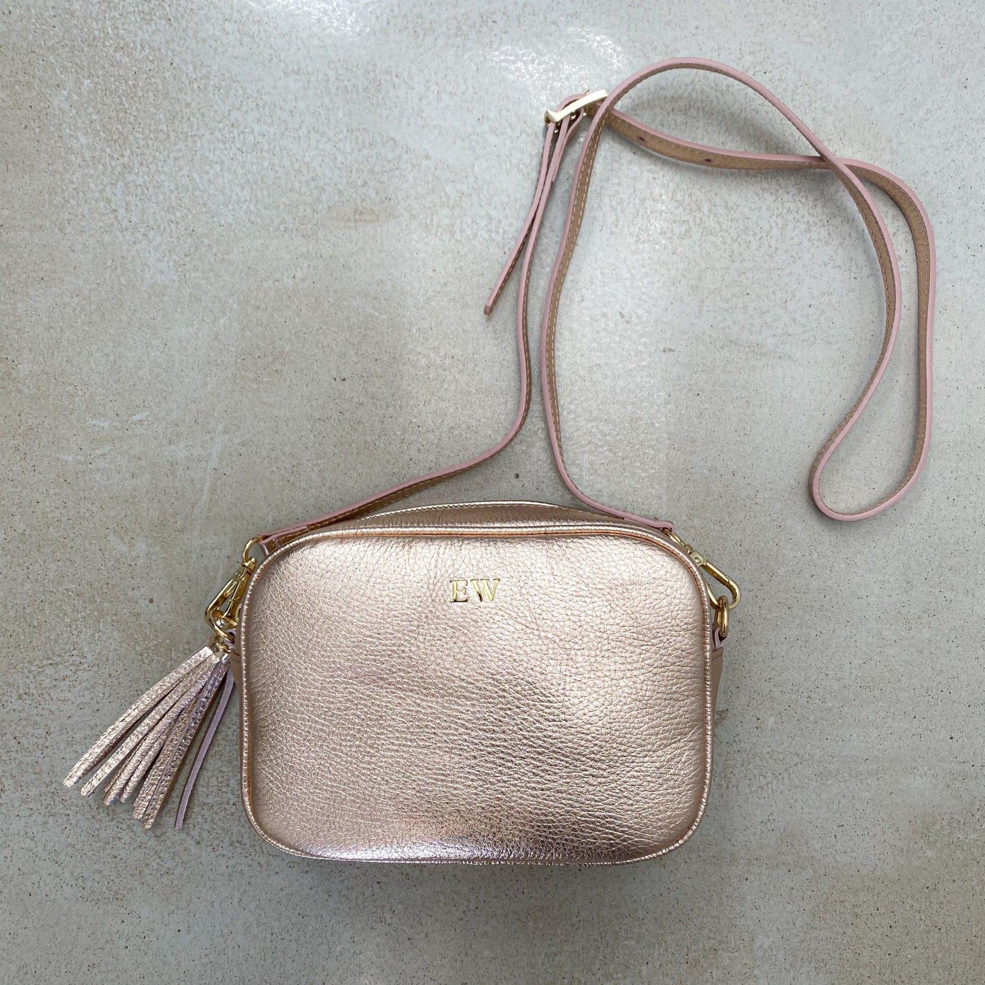 Saskia Personalised Leather Crossbody Bag - OLIVIA AND GRAY LTD