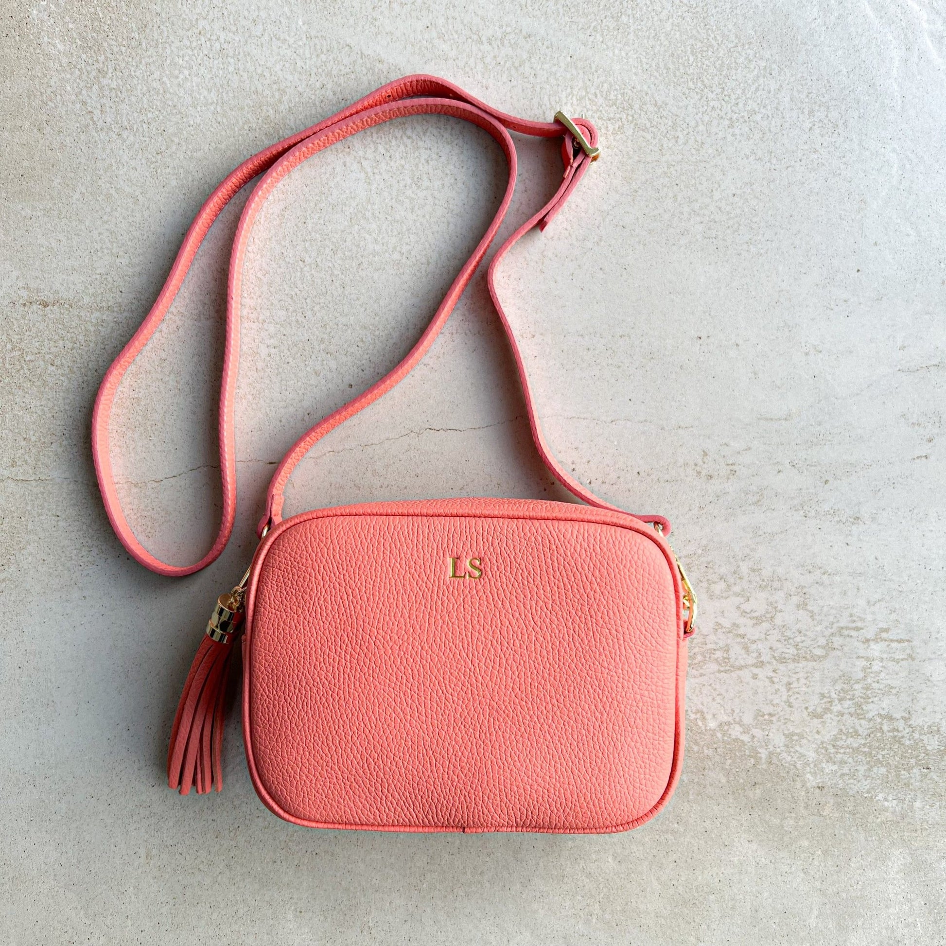 Saskia Personalised Leather Crossbody Bag - OLIVIA AND GRAY LTD