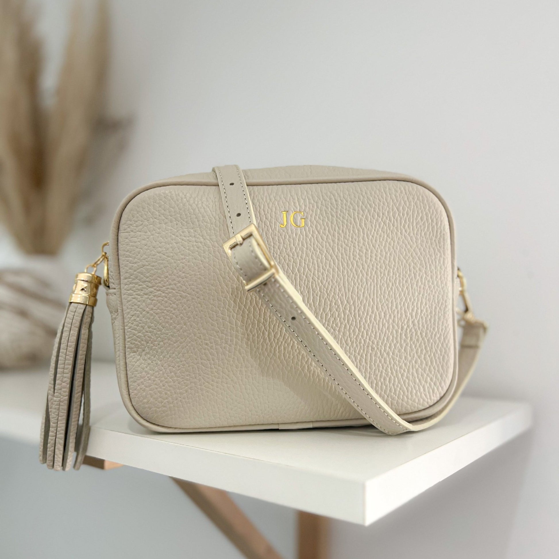 Saskia Personalised Leather Crossbody Bag - OLIVIA AND GRAY LTD