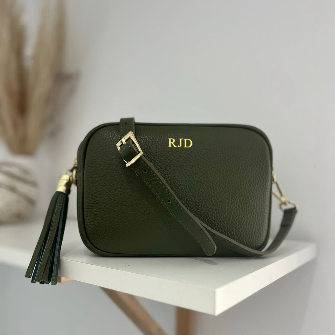 Saskia Personalised Leather Crossbody Bag - OLIVIA AND GRAY LTD