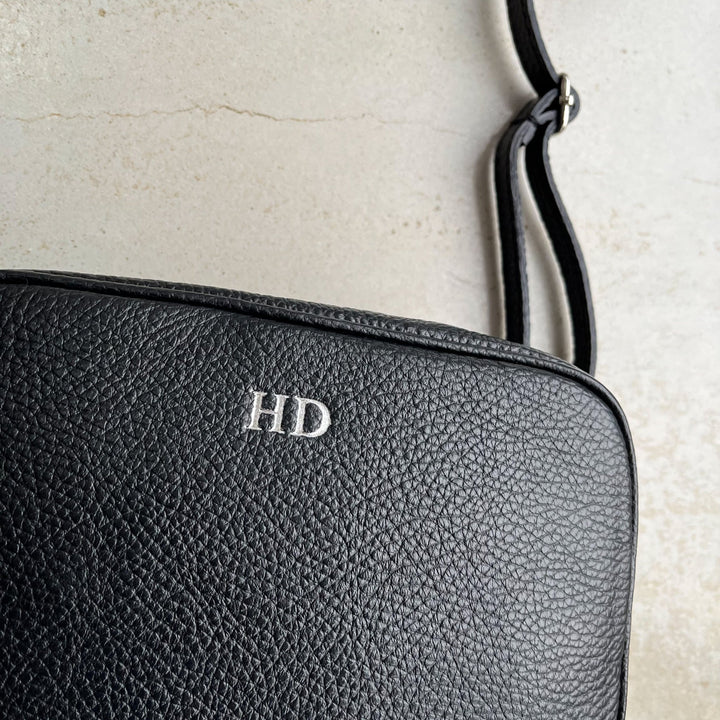 Saskia Silver Hardware Leather Cross body Bag - OLIVIA AND GRAY LTD