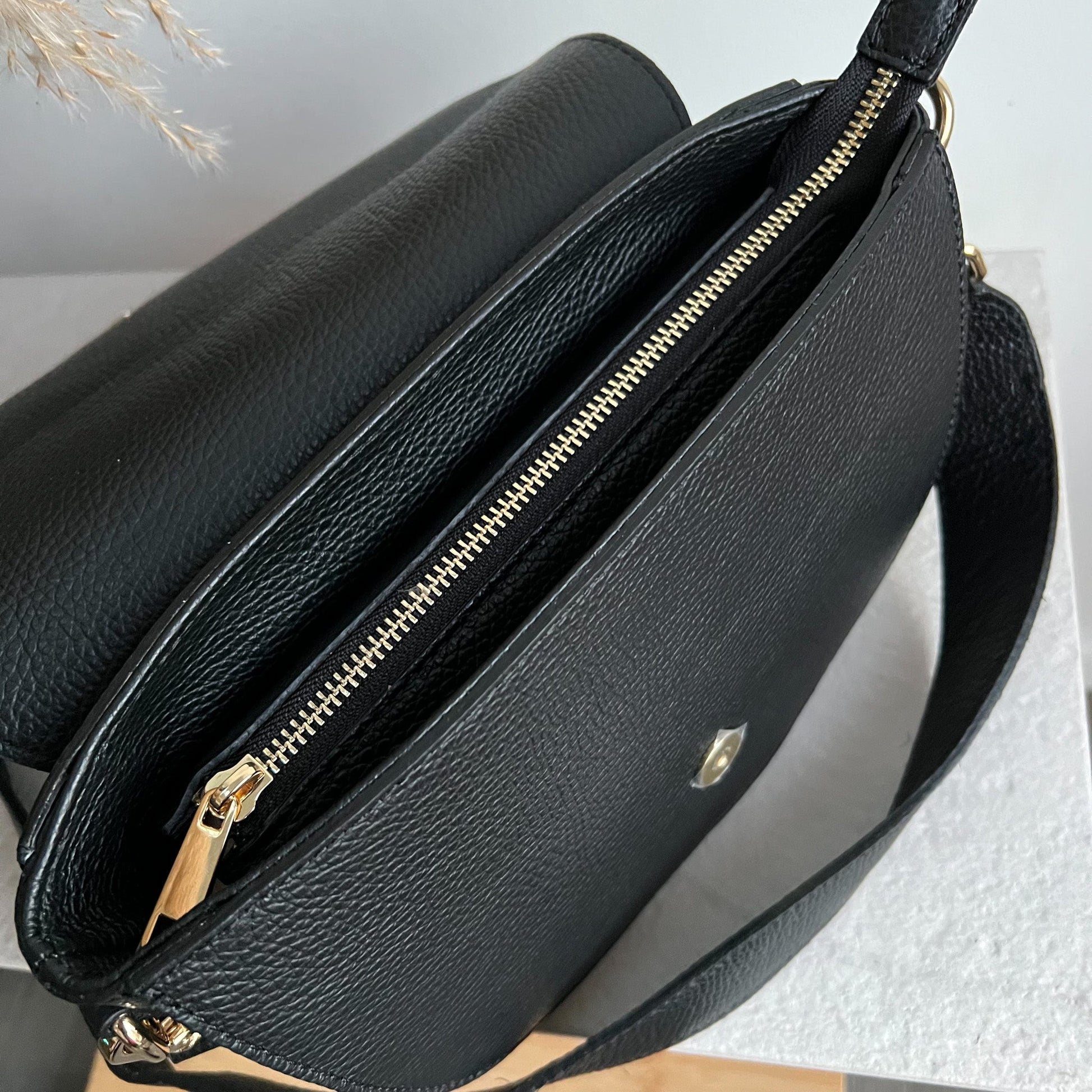 Serena Personalised Saddle Leather Crossbody Bag - OLIVIA AND GRAY LTD